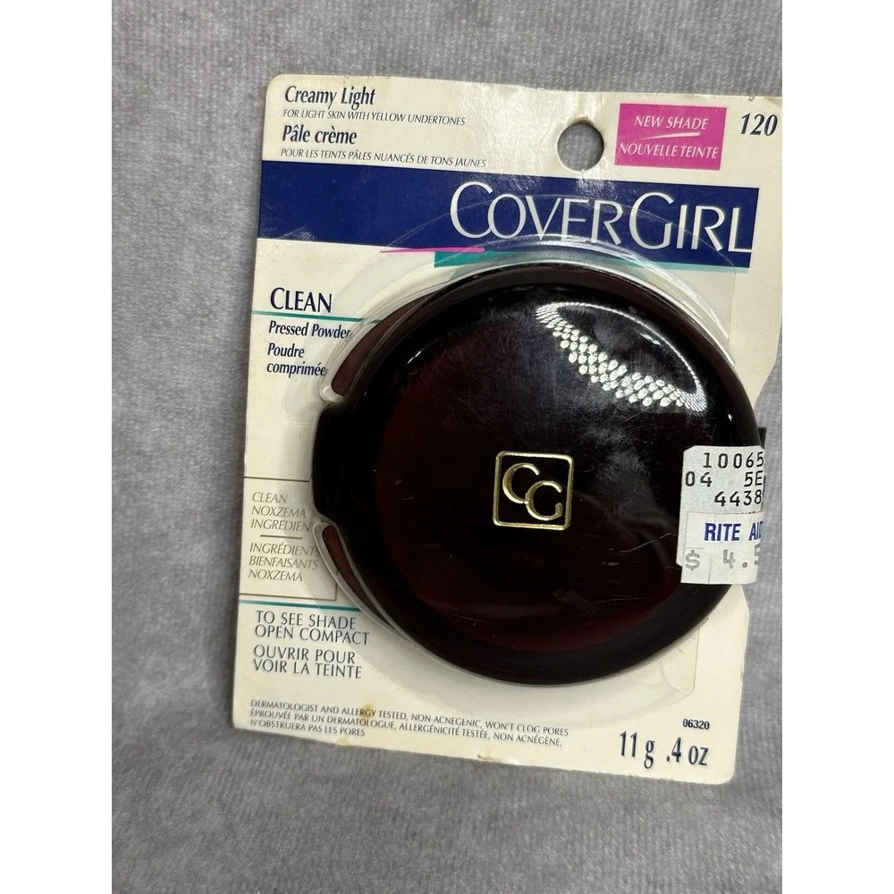 Vintage Cover Girl Clean Pressed Powder‎ Creamy Light #120 NIP New